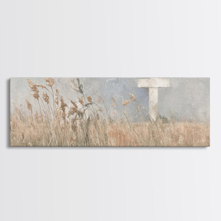 Harvest Of Faith, Framed Canvas Print, Christian Art Canvas, Christian Wall Art, Panoramic Print, Christian Decorations