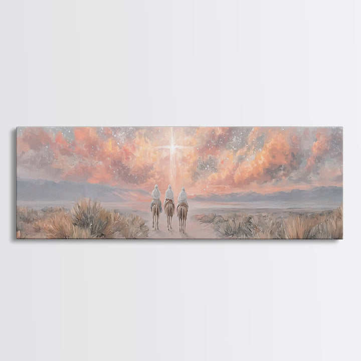 Starward Journey | Framed Canvas Print | Panoramic Wall Art | Christian Art Canvas | Christian Wall Art | Jesus Painting