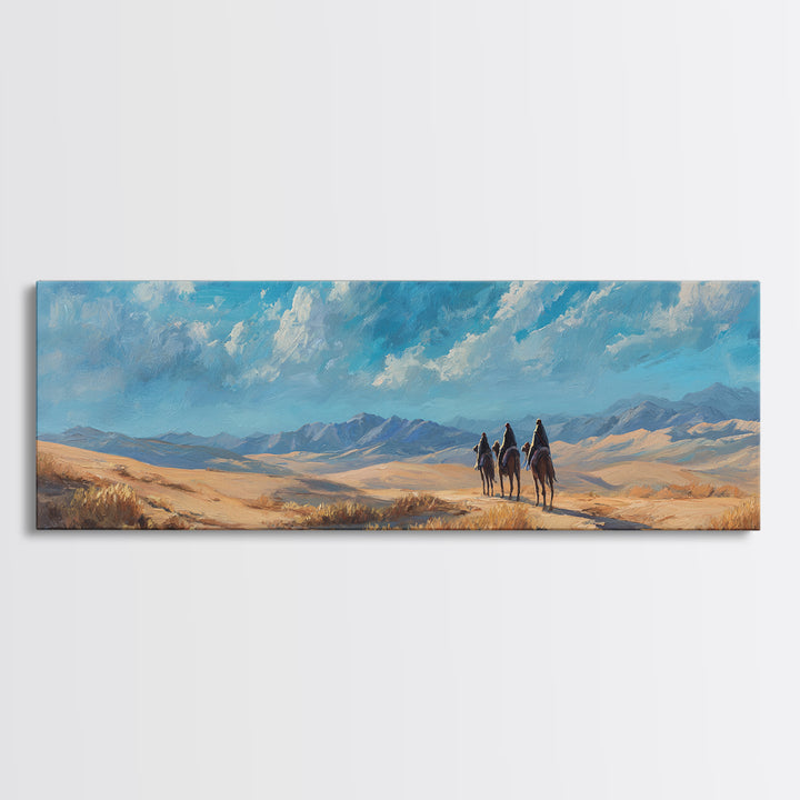 Holy Caravan – Framed Canvas Print – Christian Art Canvas – Jesus Painting – Panoramic Painting – Christian Wall Art