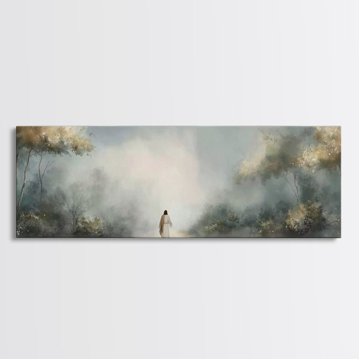 Fields Of Renewal, Framed Canvas Print, Panoramic Art, Christian Art Canvas, Jesus Art Print, Christian Wall Art, Modern Christian Painting