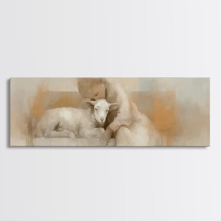 Holy Innocence | Framed Canvas Print | Christian Art | Panoramic Frame | Christian Christmas Art | Framed Christian Art | Christian Paintin