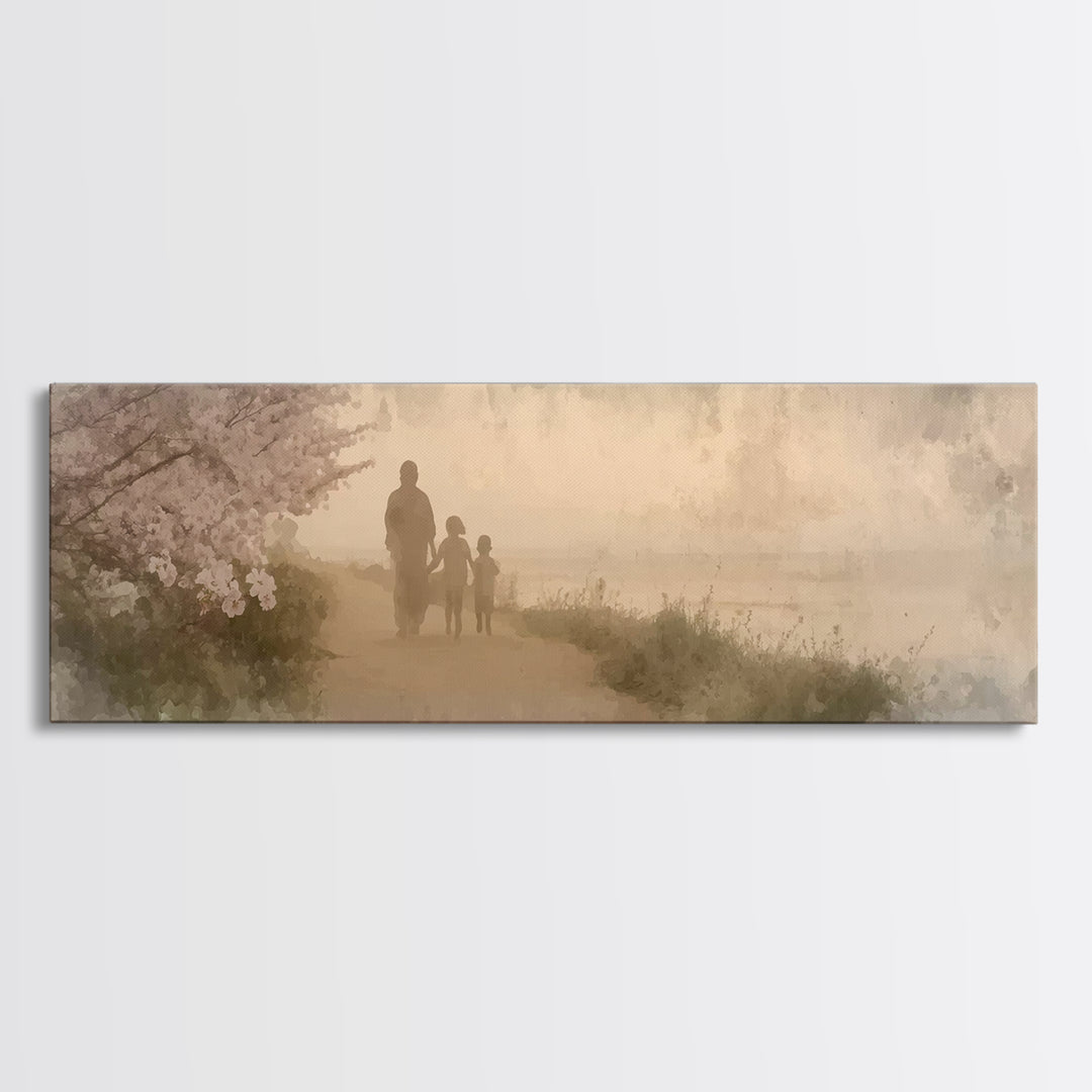 Guiding Light | Framed Canvas Print | Christian Art Canvas | Panoramic Art | Jesus Painting | Modern Christian Art | Christmas Wall Art