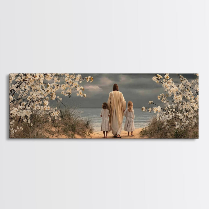 Heavenly Pathway | Framed Canvas Print | Christian Wall Art | Jesus Art Canvas | Panoramic Art | Christian Decoration | Christmas Art