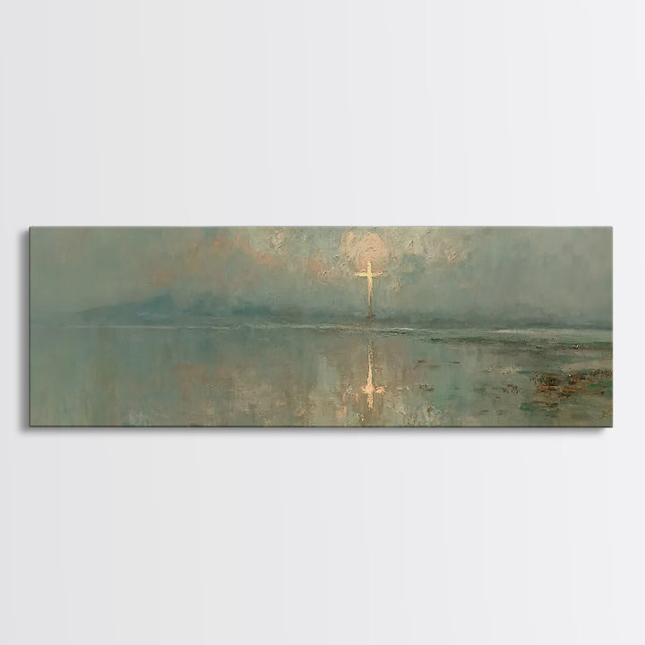 The Eternal Horizon – Framed Canvas Print – Christian Wall Art – Panoramic Art – Christian Art Canvas – Jesus Painting – Christian Christma
