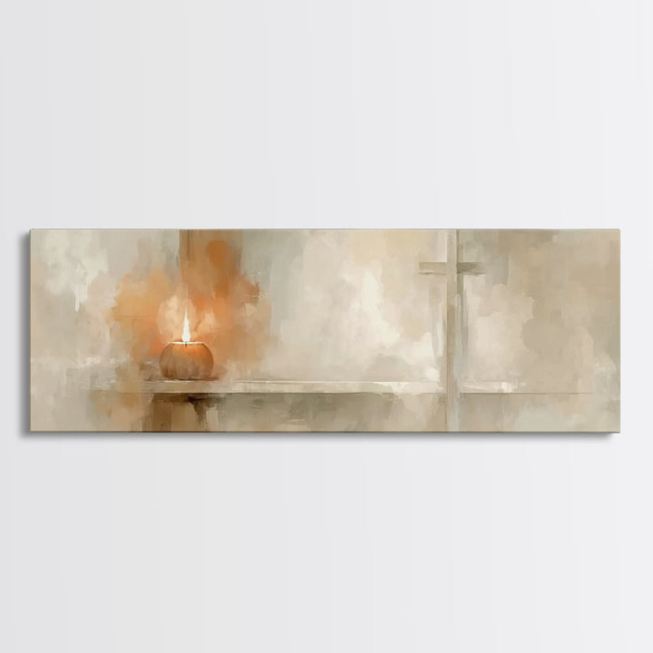 Graceful Ember, Framed Canvas Print, Panoramic Art, Christian Art Canvas, Christian Wall Art, Christian Christmas Art