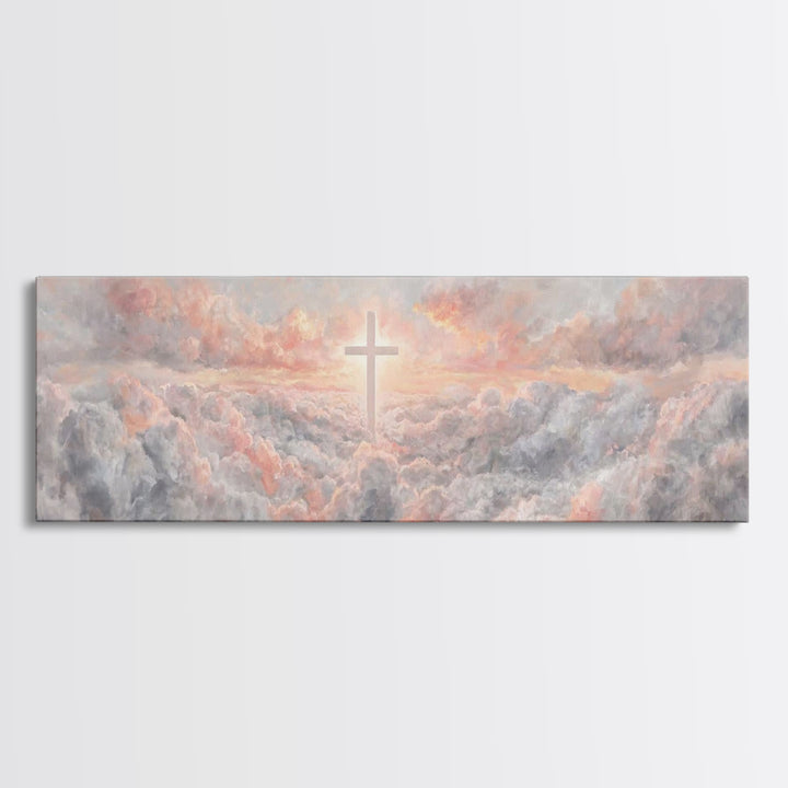 Dawn Of Renewal | Framed Canvas Print | Christian Wall Art | Christian Art Canvas | Christian Painting | Christmas Art Prints | Panoramic P