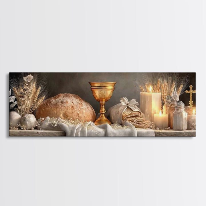 Graceful Harvest | Framed Canvas Print | Christian Wall Art | Christian Christmas Art | Panoramic Print | Christian Art Canvas