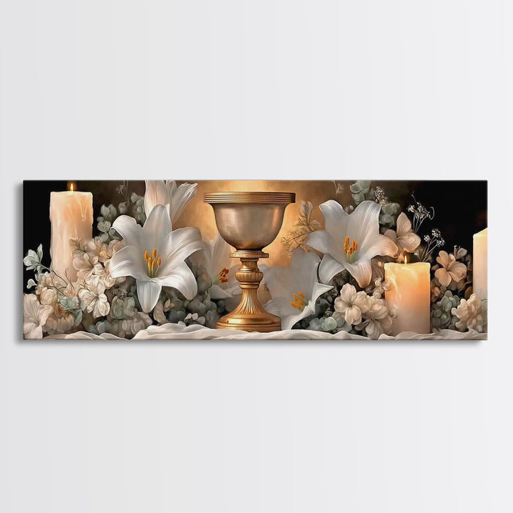 Chalice Of Light – Framed Canvas Print – Christian Wall Art – Christian Art Canvas – Panoramic Wall Art – Christmas Art – Christian Gift Id
