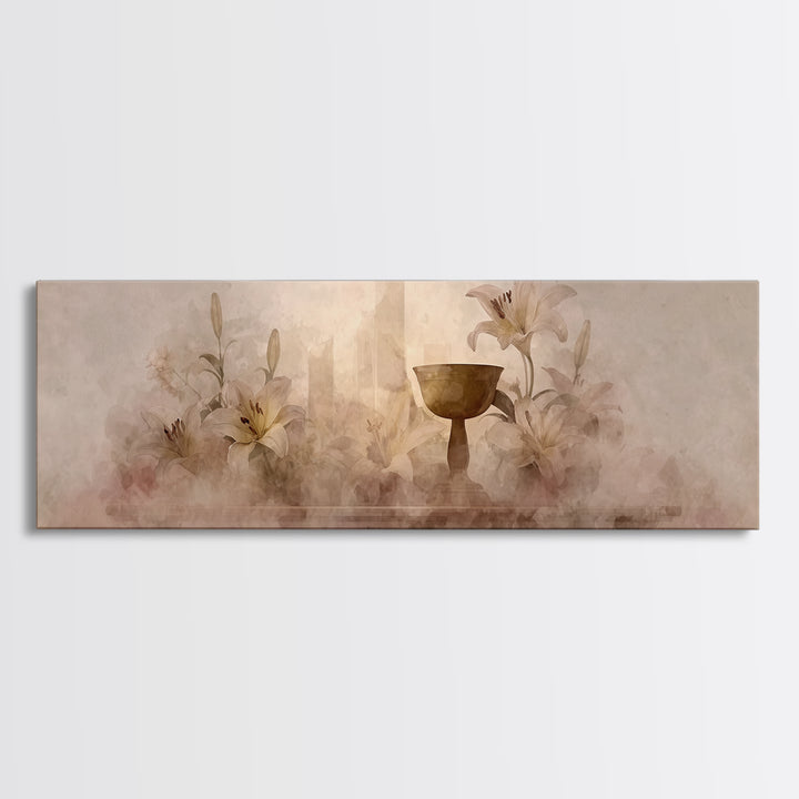 Mist Of Reverence | Framed Canvas Print | Christian Art Canvas | Panoramic Art | Modern Christian Art | Christian Wall Art | Christmas Art