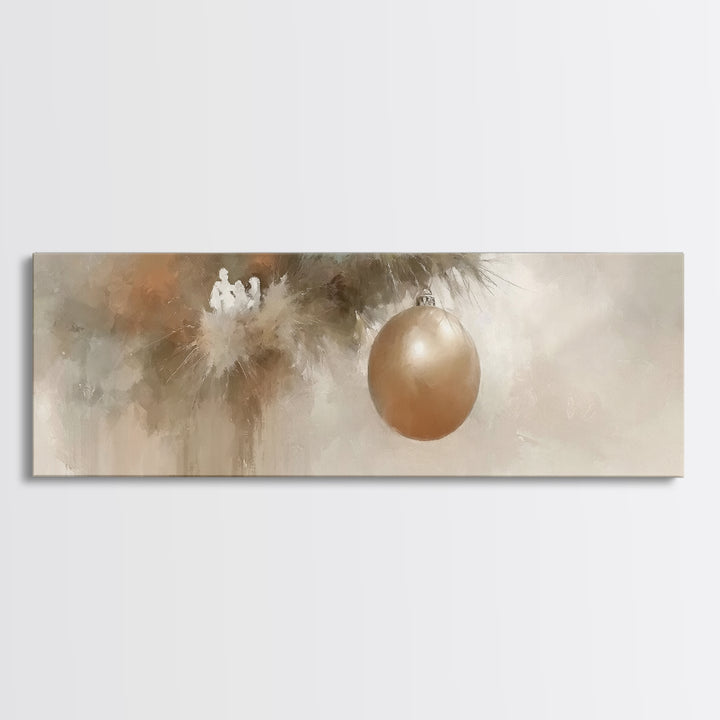 Gentle Advent Calm – Framed Canvas Print – Christmas Art – Panoramic Frame – Christian Wall Art – Modern Christian Art – Christmas Canvas W