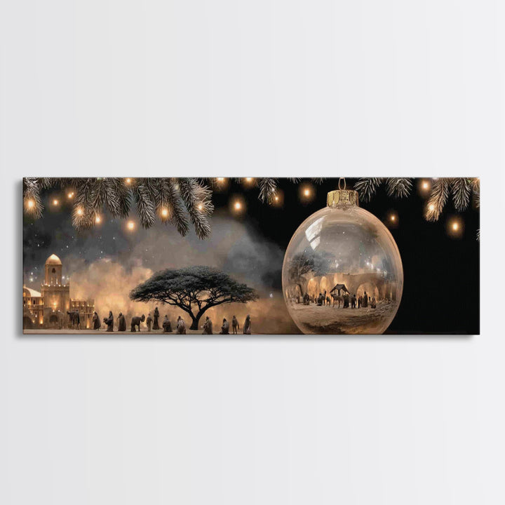 Procession Of Hope | Framed Canvas Print | Christian Art Canvas | Panoramic Print | Christian Wall Art | Modern Christian Painting | Christ