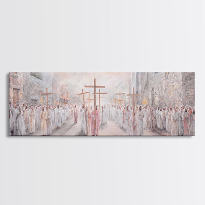 Way Of The Faithful – Framed Canvas Print – Christian Wall Art – Panoramic Frame – Christian Art Canvas – Modern Christian Art – Christian