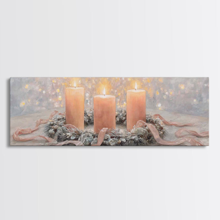 Winter Devotion – Framed Canvas Print – Christian Art Canvas – Panoramic Art – Christian Christmas Art – Christian Wall Art