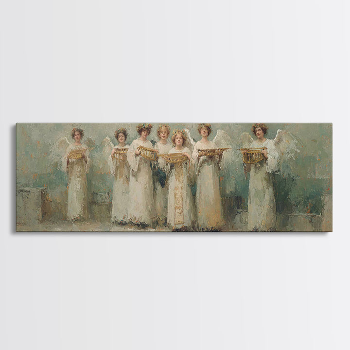 Celestial Offering, Framed Canvas Print, Christian Art Canvas, Panoramic Wall Art, Christian Wall Art, Unique Christian Art