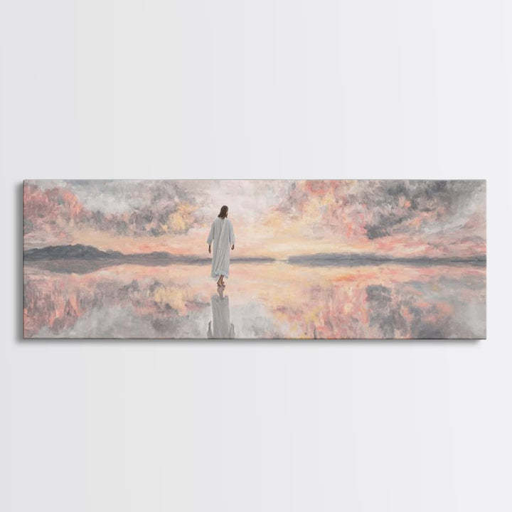 Dawn Of Hope | Framed Canvas Print | Christian Wall Art | Christian Art Canvas | Panoramic Art | Modern Christian Painting