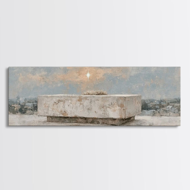 Star of Bethlehem Hope – Framed Canvas Print – Panoramic Art – Christian Wall Art – Christmas Art – Christian Art Canvas – Christian Christ