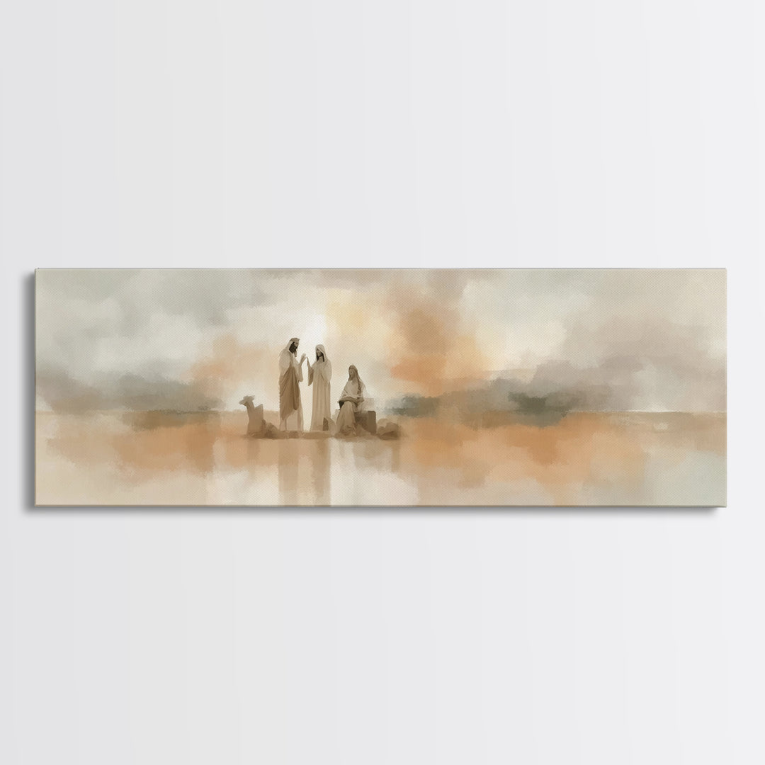 Quiet Desert Teachings – Framed Canvas Print – Christian Art Canvas – Modern Christian Art – Jesus Painting – Panoramic Art – Christian Wal