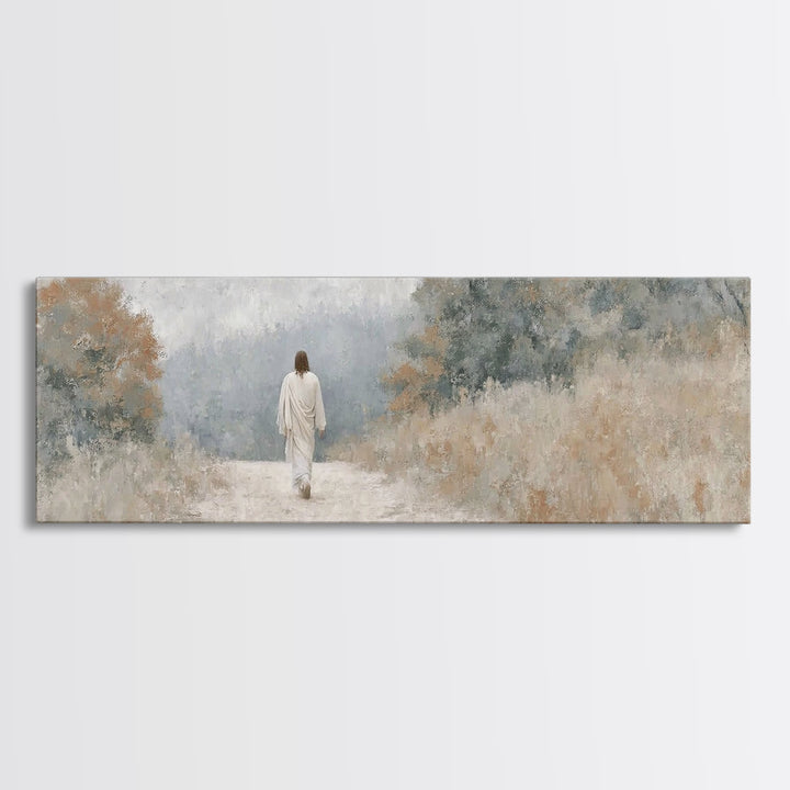 Light Of The Savior, Framed Canvas Print, Panoramic Wall Art, Christian Art Canvas, Jesus Painting, Christian Art, Unique Christian Art