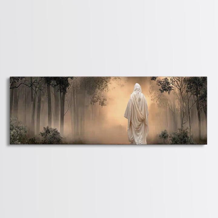 Quiet Hills Of Faith – Framed Canvas Print – Panoramic Painting – Christian Art – Jesus Painting – Christian Art Canvas – Subtle Christian
