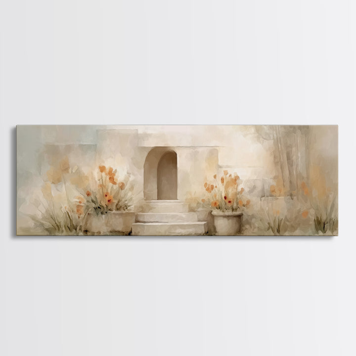 Light Of Renewal, Framed Canvas Print, Christian Art Canvas, Panoramic Painting, Christian Christmas Art, Christian Wall Art, Jesus Paintin