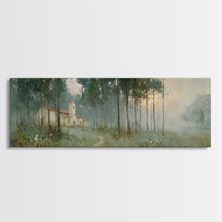 Pathway To Worship – Framed Canvas Print – Panoramic Art – Christian Art Canvas – Christian Painting – Christian Wall Art – Christian Chris