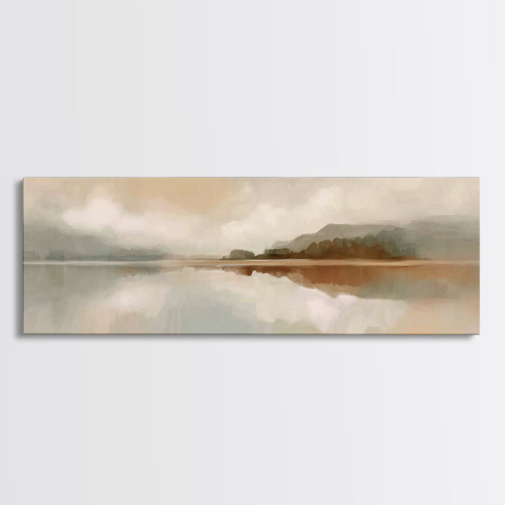 Soft Valley Grace | Framed Canvas Print | Christian Art Work | Panoramic Art | Christian Wall Art | Christian Art Gift | Modern Christian A