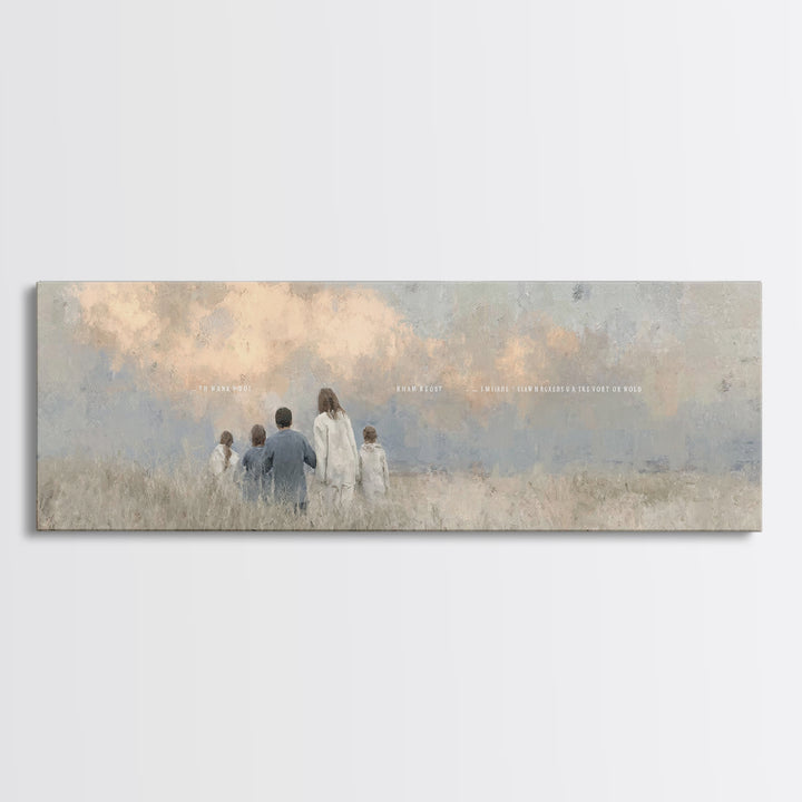 Promise Of Gathering, Framed Canvas Print, Christian Painting, Panoramic Frame, Christian Art Canvas, Christian Wall Art, Christian Christm