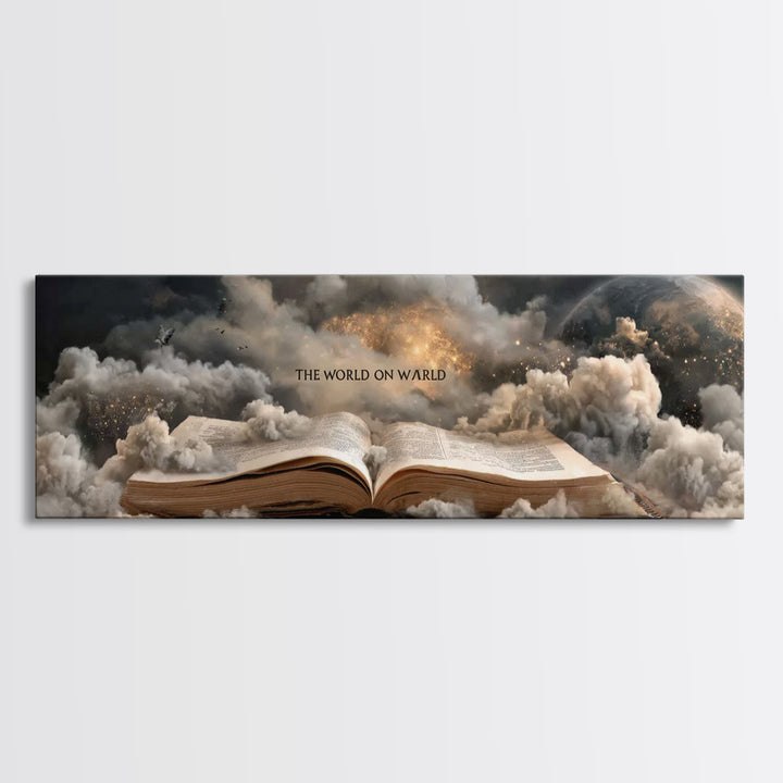 Word Of Creation – Framed Canvas Print – Christian Wall Art – Panoramic Art – Christian Art Print – Jesus Painting – Christian Gift
