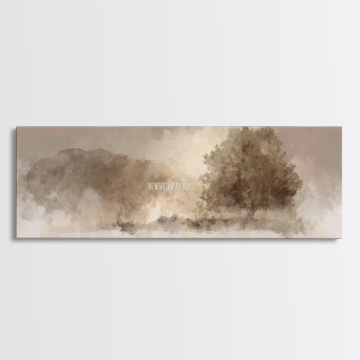 Valley Of His Light, Framed Canvas Print, Christian Art Canvas, Panoramic Painting, Christian Wall Art, Christian Art Gift, Subtle Christia