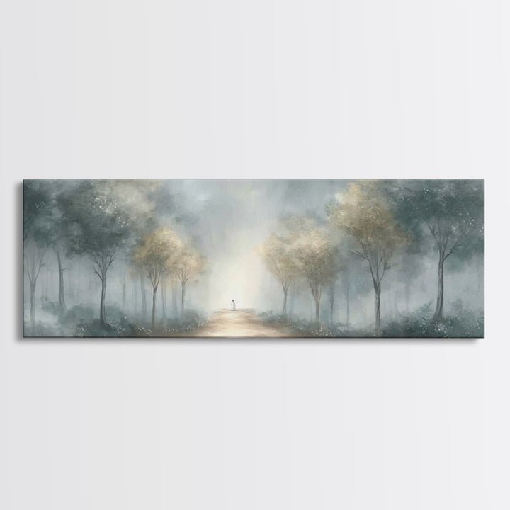 Light Of The Way, Framed Canvas Print, Panoramic Art, Christian Wall Art, Christian Art Canvas, Modern Christian Art, Jesus Painting, Chris