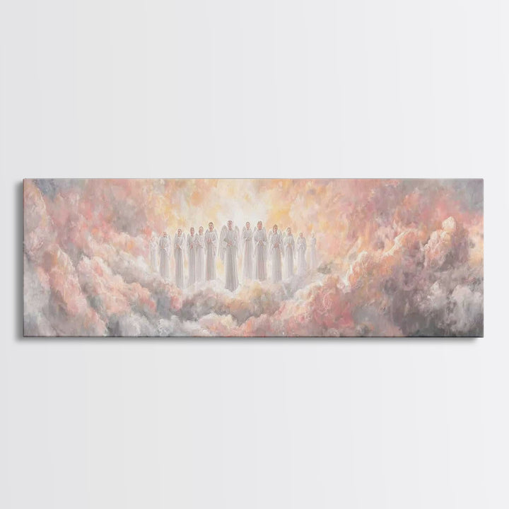 Cloudborne Angels | Framed Canvas Print | Christian Art Work | Panoramic Art | Christian Canvas Art | Christmas Wall Art | Christian Gift