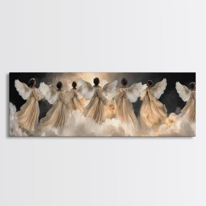 Radiant Hosts – Framed Canvas Print – Christian Wall Art – Panoramic Painting – Christian Art Canvas – Christmas Art – Christian Gift Ideas