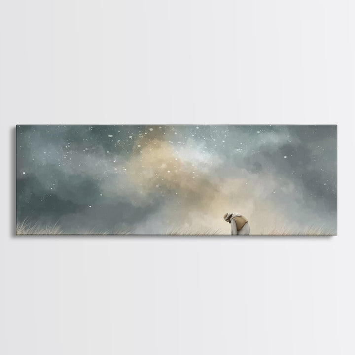 Stars Of Hope – Framed Canvas Print – Panoramic Art – Christian Wall Art – Jesus Painting – Christian Art Canvas – Christmas Art