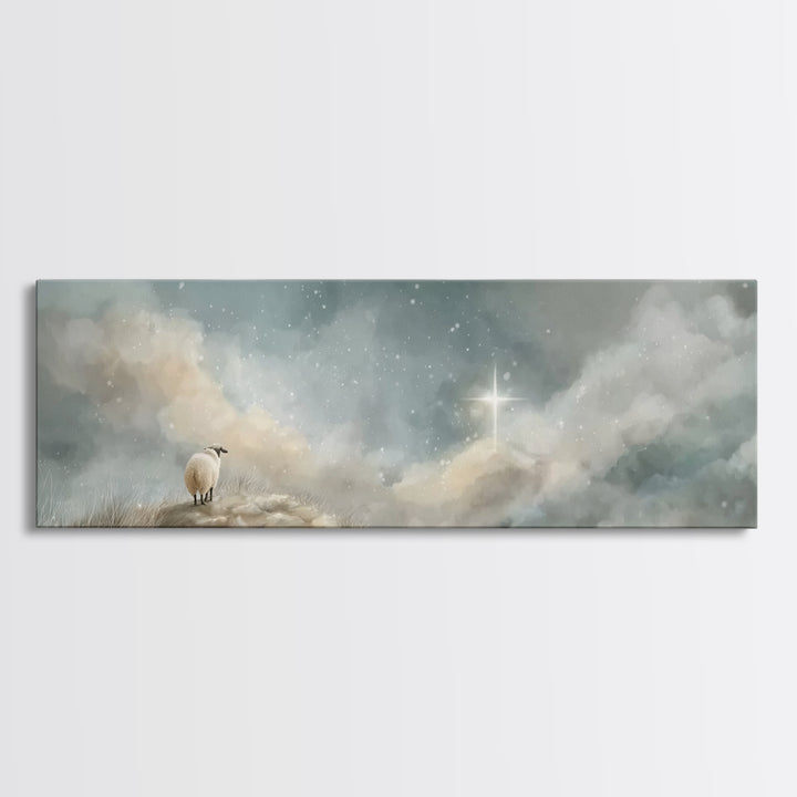 Star Of Peace – Framed Canvas Print – Panoramic Art – Christian Wall Art – Christian Art Canvas – Christmas Art – Christian Gift Ideas