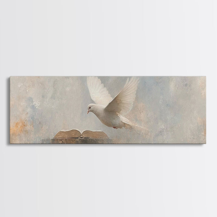 Word And Spirit – Framed Canvas Print – Panoramic Print – Christian Wall Art – Christian Art Painting – Minimalist Christian Art – Christia
