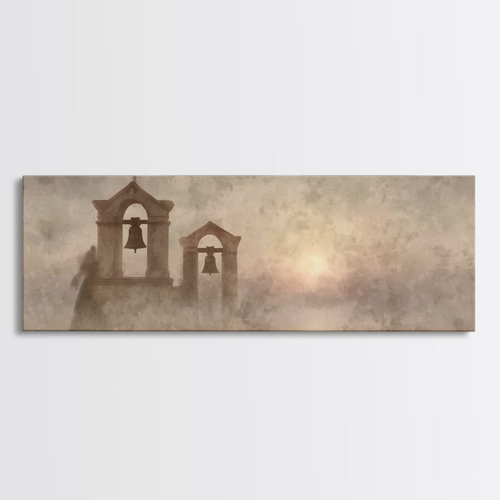 Chapel Of Peace | Framed Canvas Print | Christian Wall Art | Christian Art Canvas | Panoramic Frame | Christmas Art | Christian Christmas A