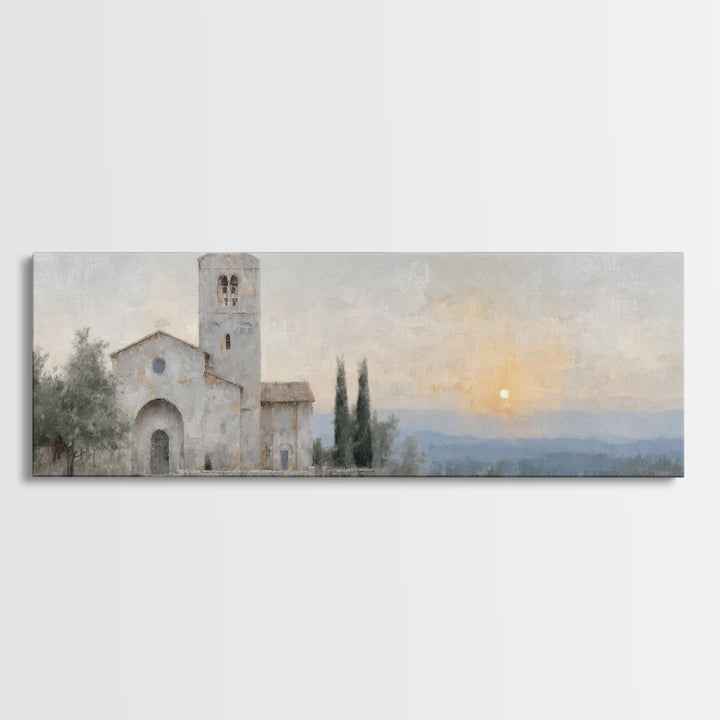 Watcher Of The Bells – Framed Canvas Print – Panoramic Print – Christian Art Canvas – Christian Wall Art – Christmas Art – Christian Christ