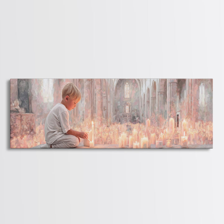 Temple Of Light, Framed Canvas Print, Christian Wall Art, Panoramic Art, Christian Art Canvas, Christmas Art Prints, Christian Decoration