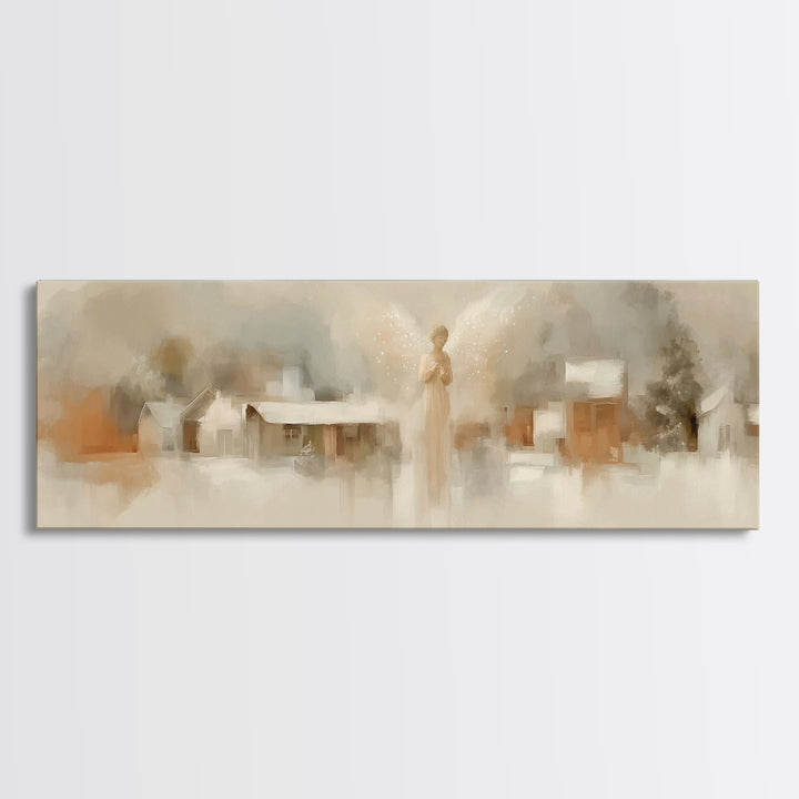 Innocent Prayer | Framed Canvas Print | Christian Wall Art | Panoramic Print | Christian Art Canvas | Christmas Wall Art | Christian Gift I