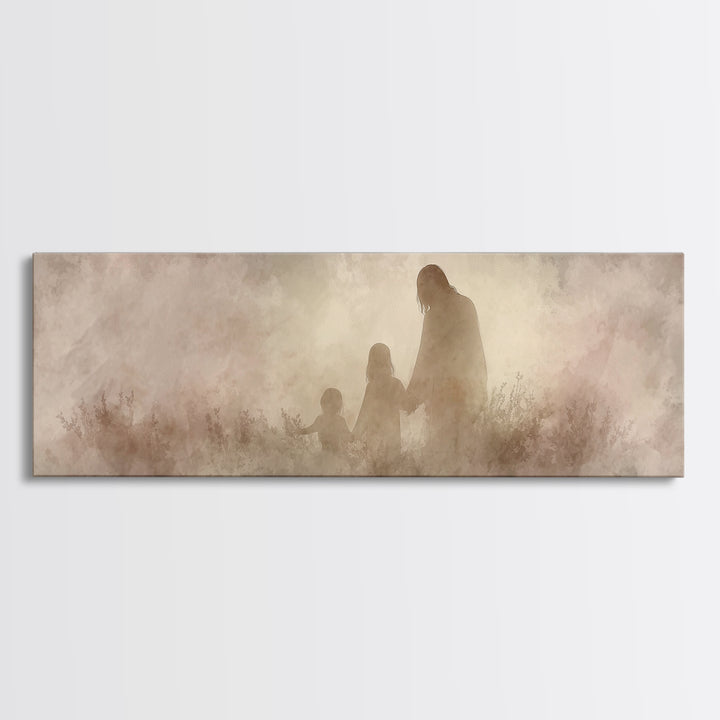 Silent Glory | Framed Canvas Print | Christian Wall Art | Christian Art Canvas | Christmas Art | Panoramic Frame | Christian Christmas Art
