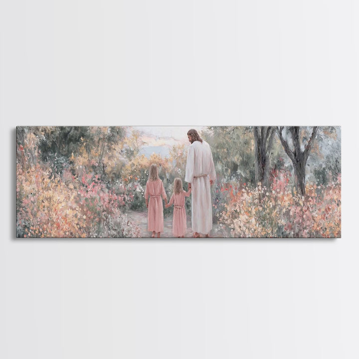 Shepherds At Night – Framed Canvas Print – Christmas Art – Christian Wall Art – Panoramic Art – Christian Art Canvas – Christian Christmas