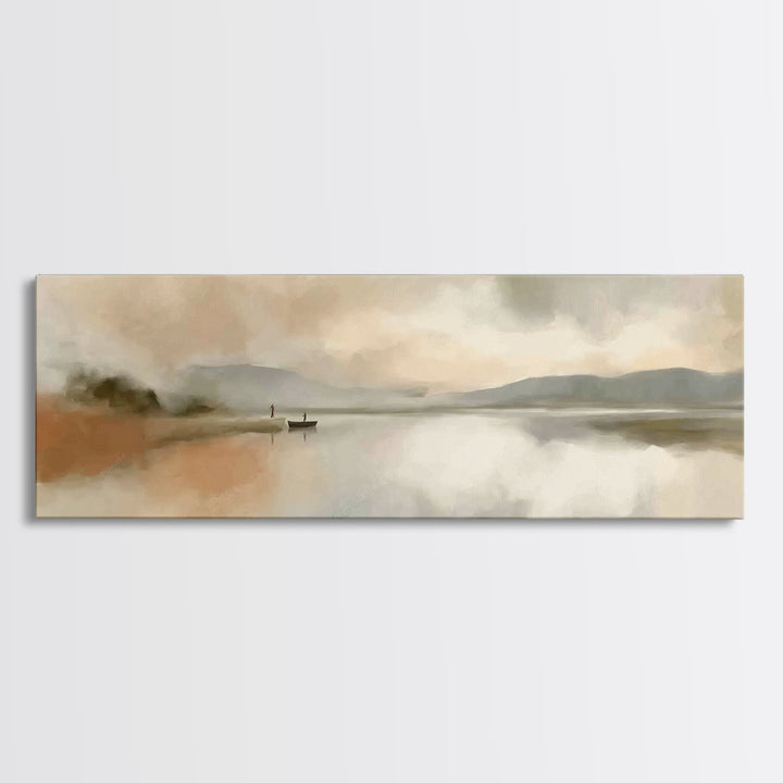 Radiant Horizon Peace | Framed Canvas Print | Christian Wall Art | Panoramic Frame | Jesus Painting | Christian Art Canvas | Christmas Art