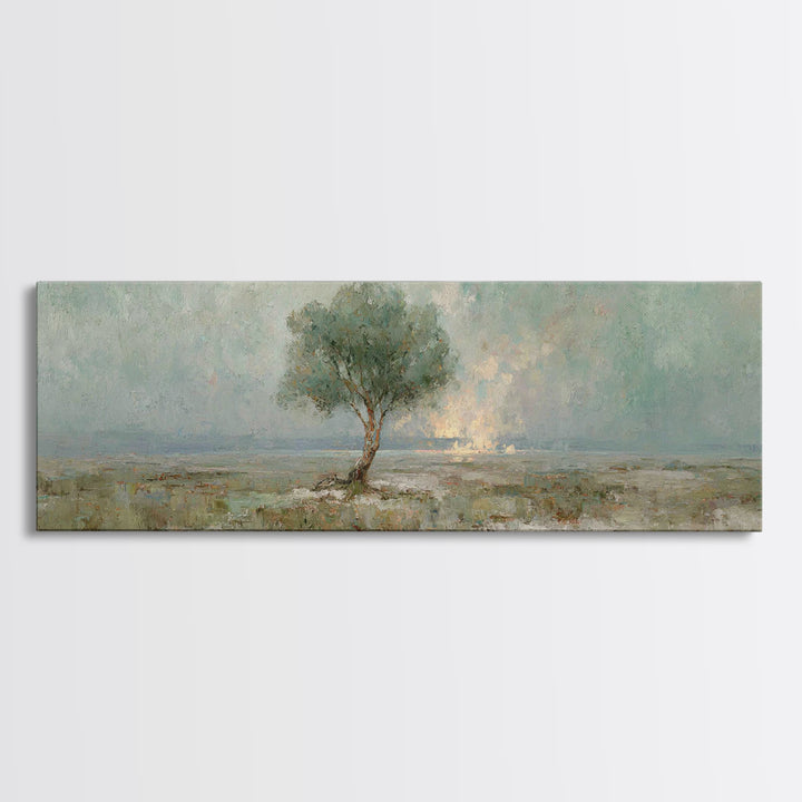 Tree Of Promise, Framed Canvas Print, Panoramic Art, Christian Art Canvas, Christian Wall Art, Christian Painting, Christmas Art