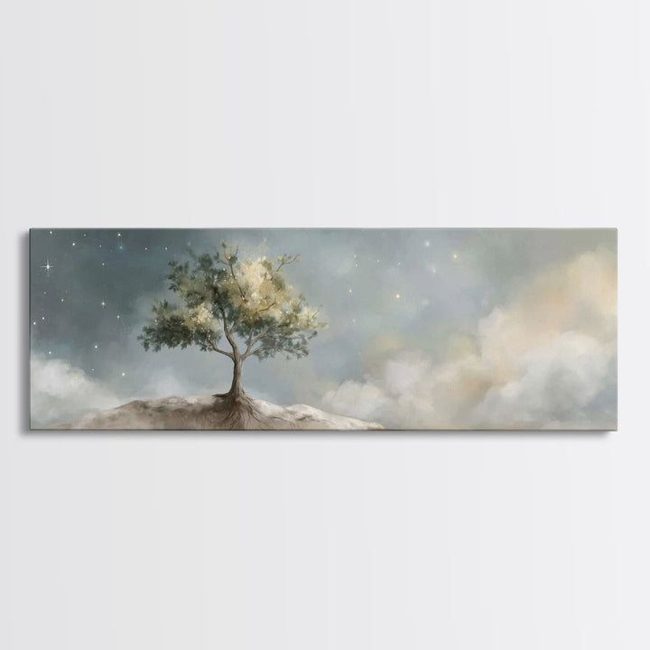 Stillness Of Hope – Framed Canvas Print – Panoramic Wall Art – Christian Art Canvas – Christian Wall Art – Christian Painting – Christmas A