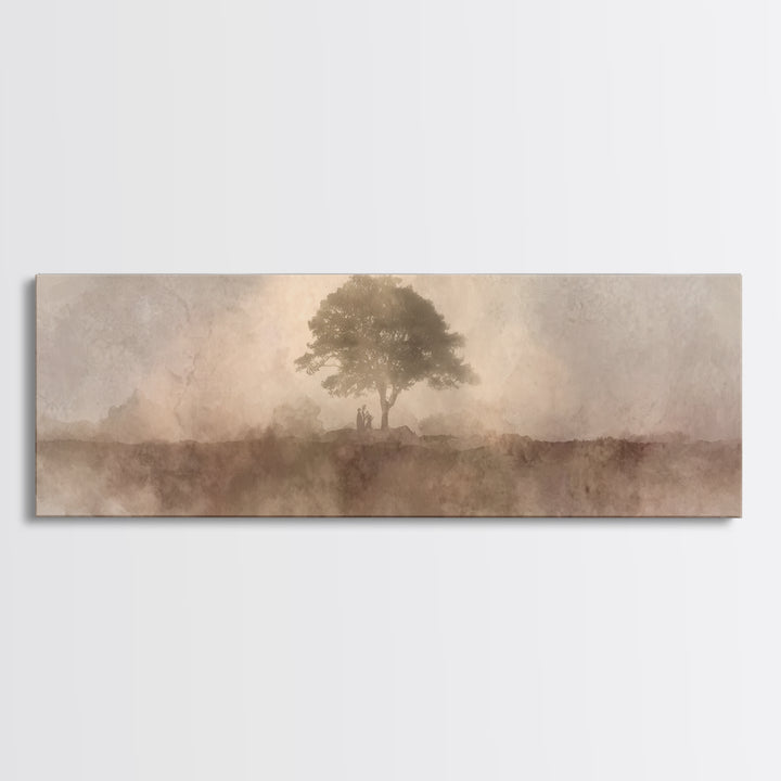 Sunrise Of Mercy, Framed Canvas Print, Panoramic Painting, Christian Art Canvas, Christian Wall Art, Christian Painting, Christmas Art