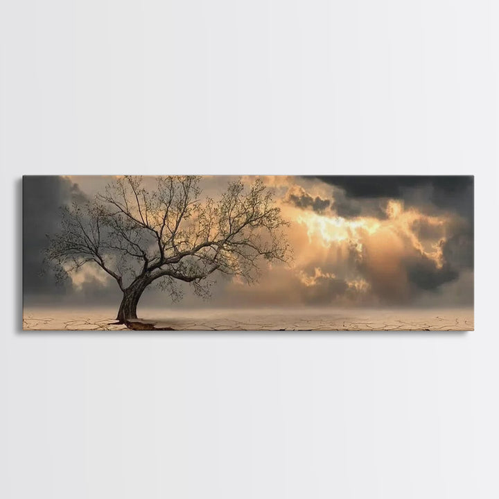 The Guiding Dawn – Framed Canvas Print – Christian Wall Art – Christian Art Canvas – Christmas Art – Panoramic Art – Christian Christmas De