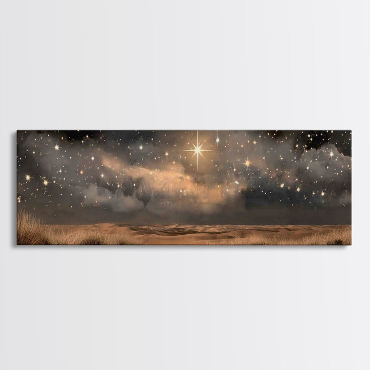 Promise In The Sky – Framed Canvas Print – Christian Art Canvas – Panoramic Wall Art – Christmas Art – Christian Wall Art – Christian Chris
