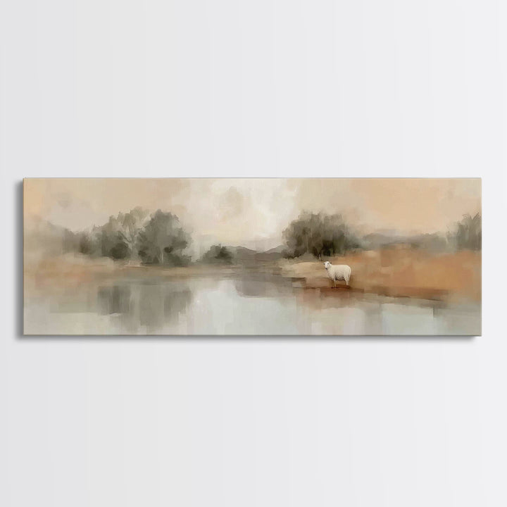 Still Waters Hope | Framed Canvas Print | Panoramic Wall Art | Christian Art Canvas | Christian Wall Art | Christian Art | Christian Gift |