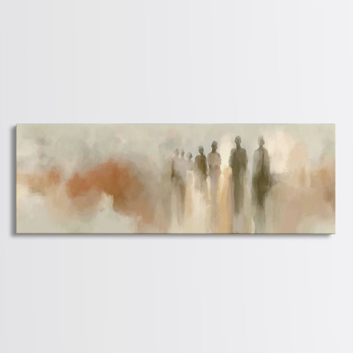 Heaven’s Gathering – Framed Canvas Print – Panoramic Wall Art – Christian Wall Art – Abstract Christian Art – Christian Art Canvas – Modern