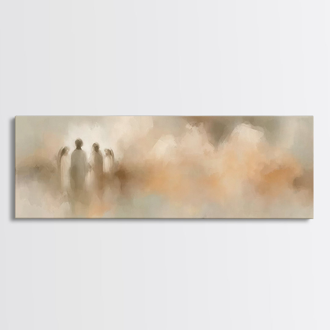 Holy Gathering | Framed Canvas Print | Panoramic Art | Christian Art Canvas | Jesus Art Print | Christian Wall Art | Christmas Decor